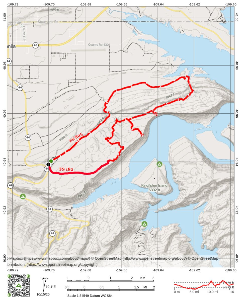 finch's draw ohv map flaming gorge