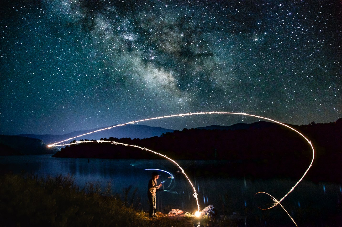 Fishing under the Milky Way - Flaming Gorge Utah